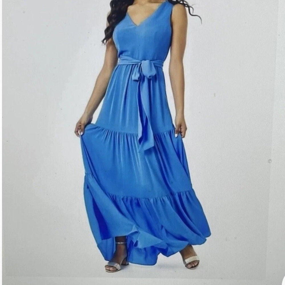 Lilly Pulitzer Size 8 Maurine Maxi dress in Thistle Blue‎ - Picture 2 of 14